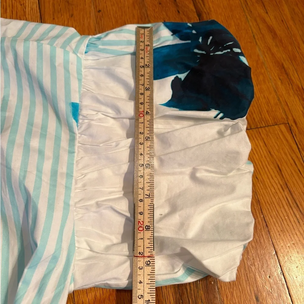 C. Wonder by Christian Siriano XL Striped Floral Puff Sleeve Dress - Picture 6 of 9